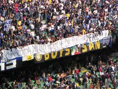 Striscione per Ronaldo...