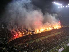 Torciata in curva nord!