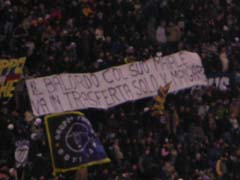 Striscione curva nord